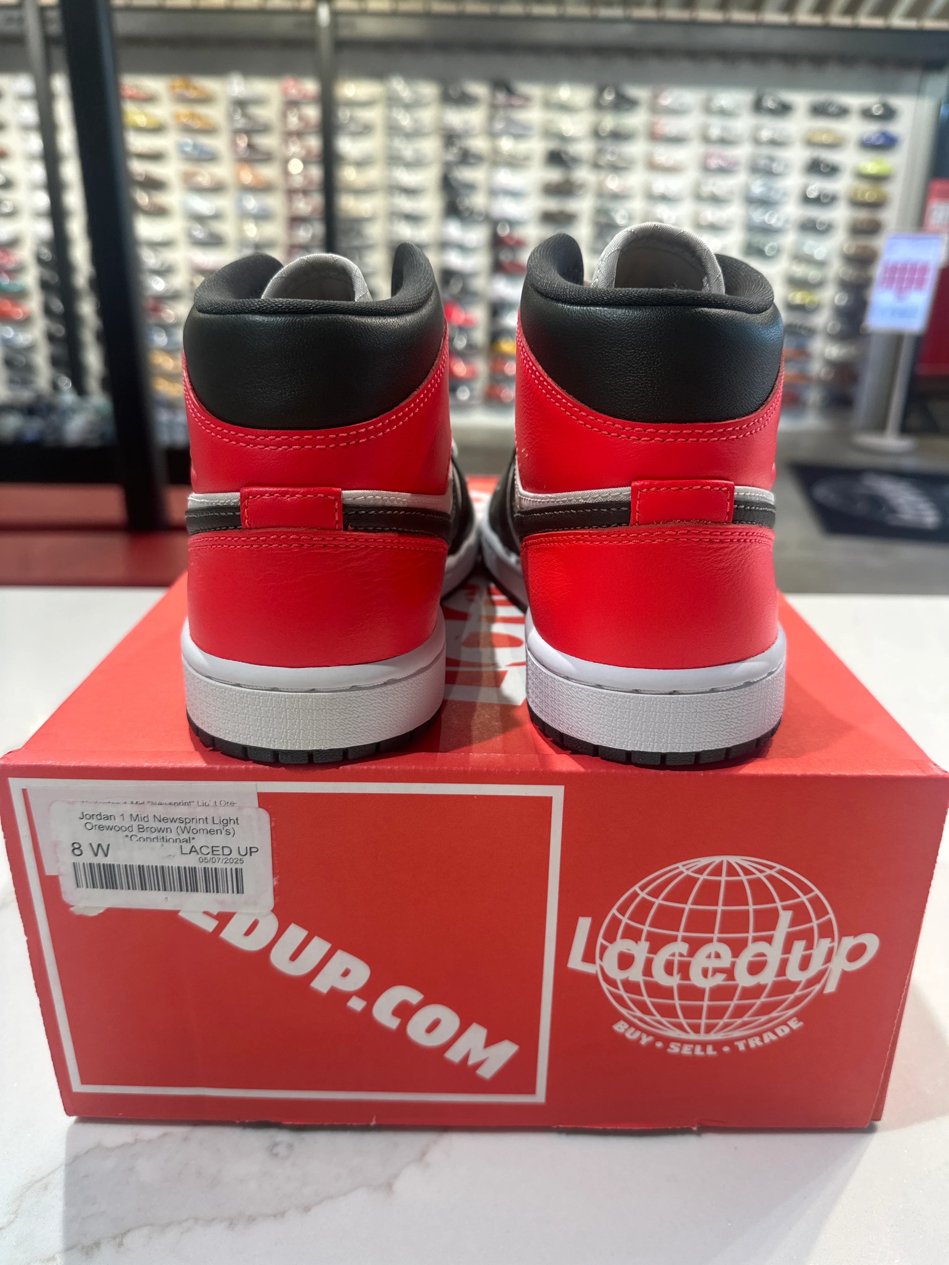 Jordan 1 Mid Newsprint Light Orewood Brown (Women's) *Conditional* - Image 10