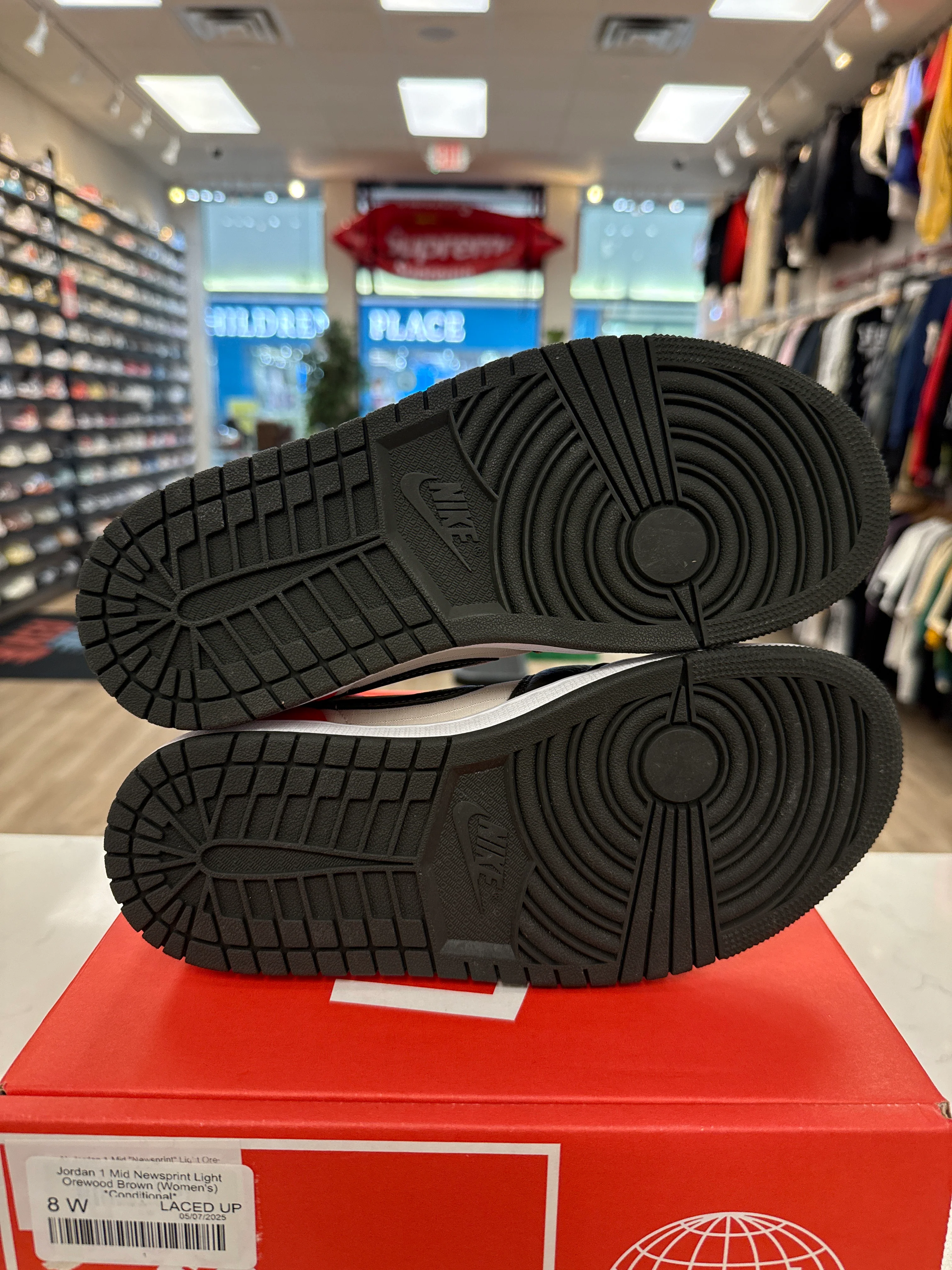 Jordan 1 Mid Newsprint Light Orewood Brown (Women's) *Conditional* - Image 5