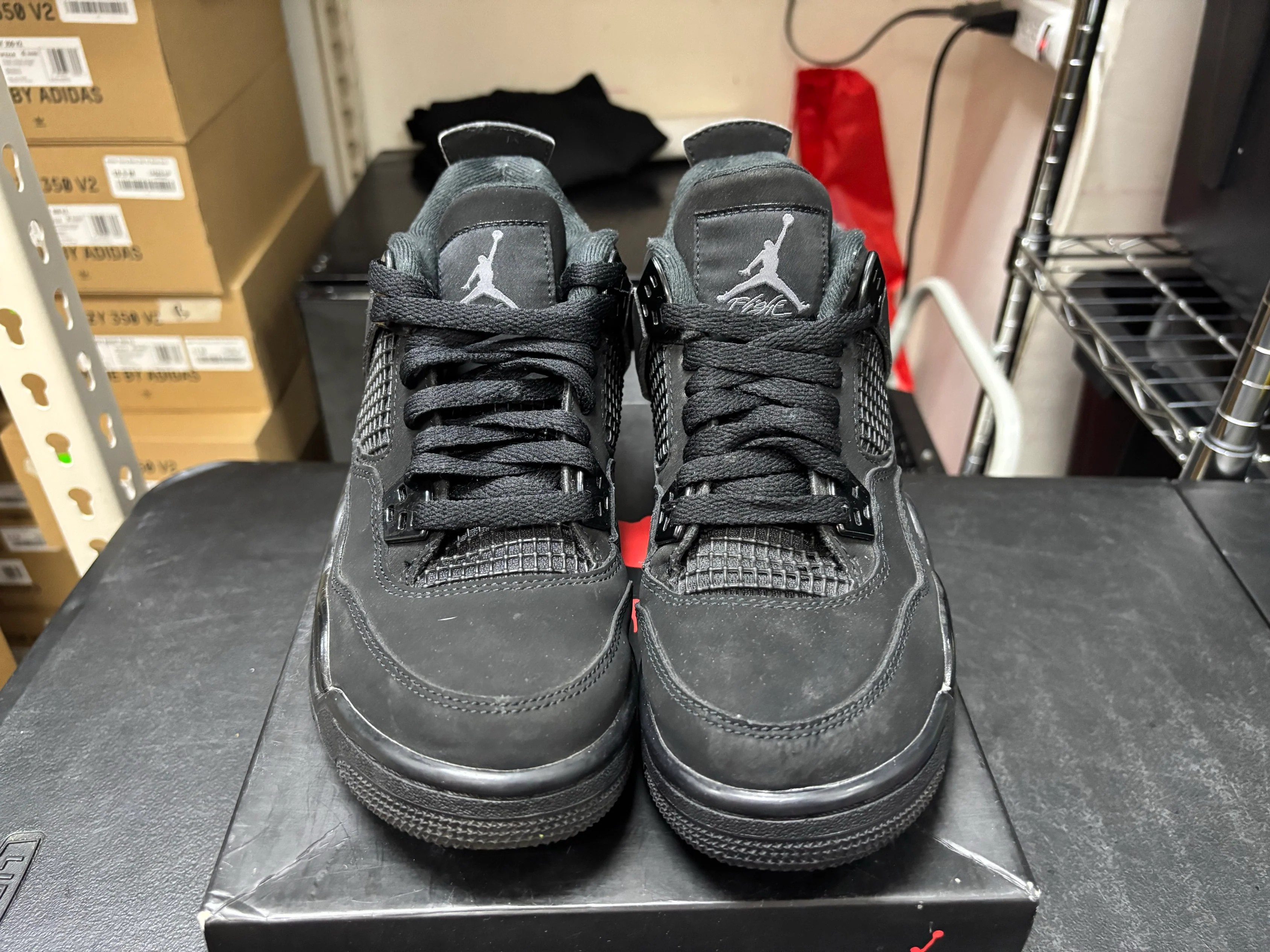 PRE OWNED Air Jordan 4 Retro "Black Cat" (2020)(GS) - Image 3