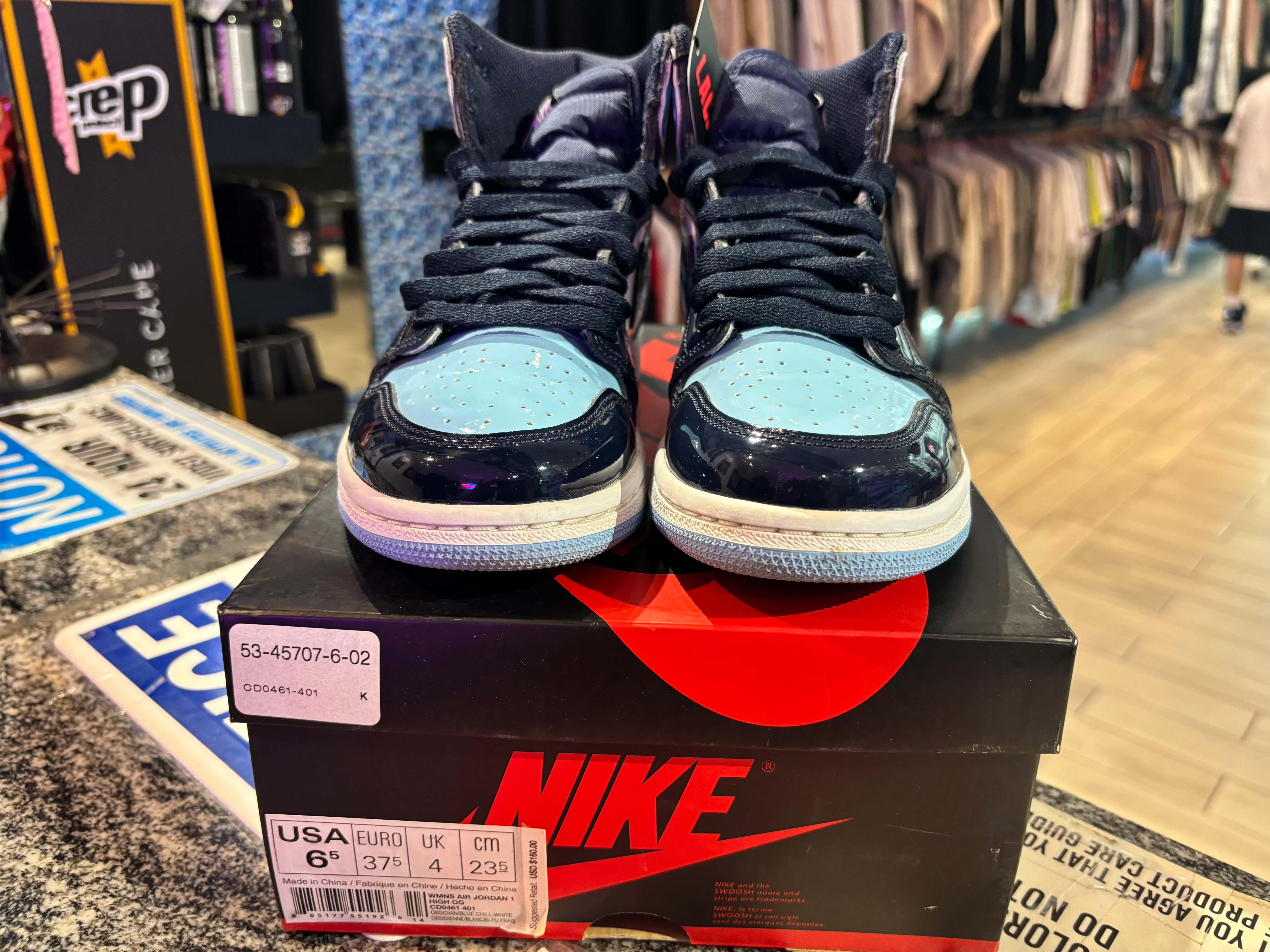 PRE OWNED Jordan 1 Retro High UNC Patent - Image 3