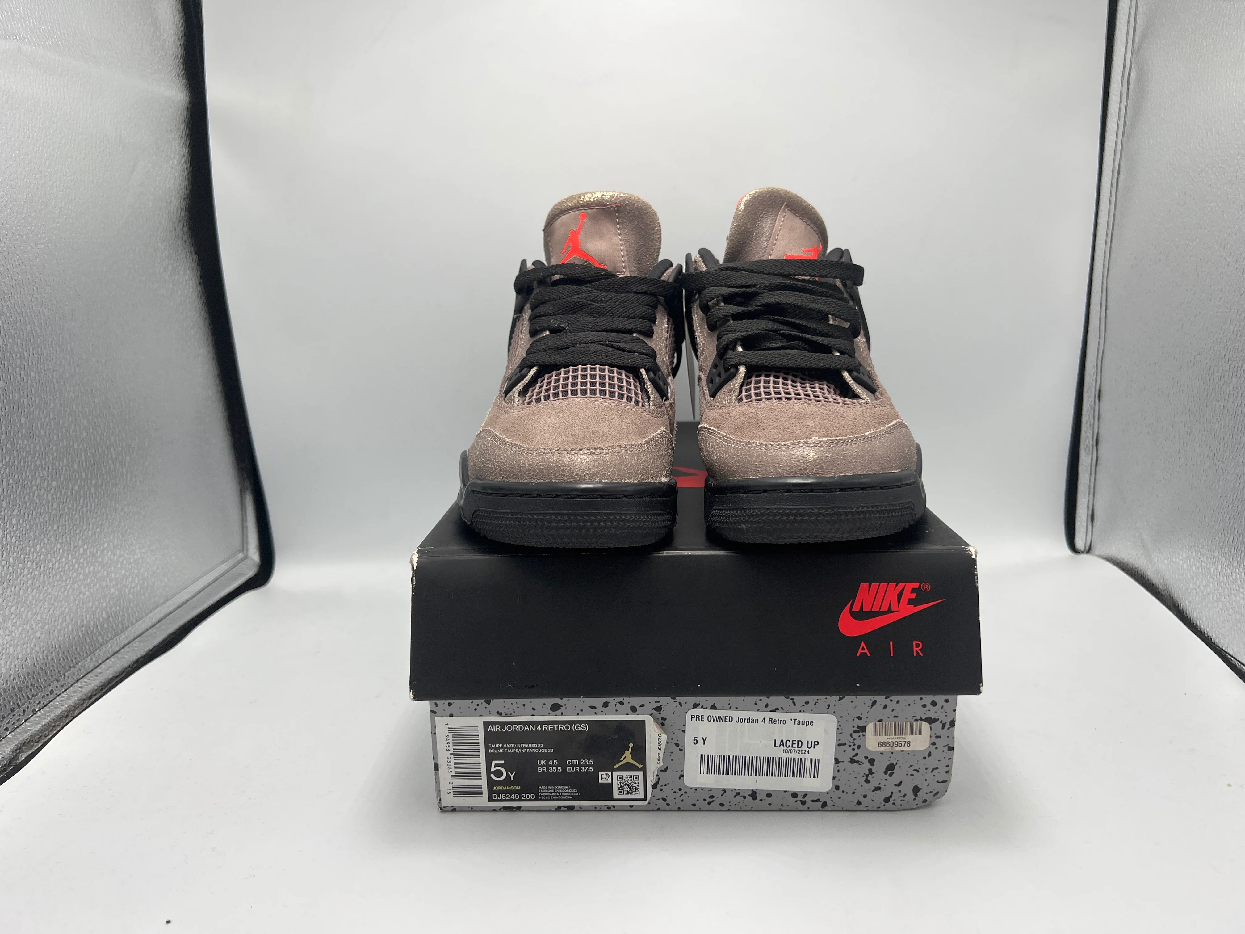 PRE OWNED Jordan 4 Retro "Taupe Haze" (GS) - Image 3